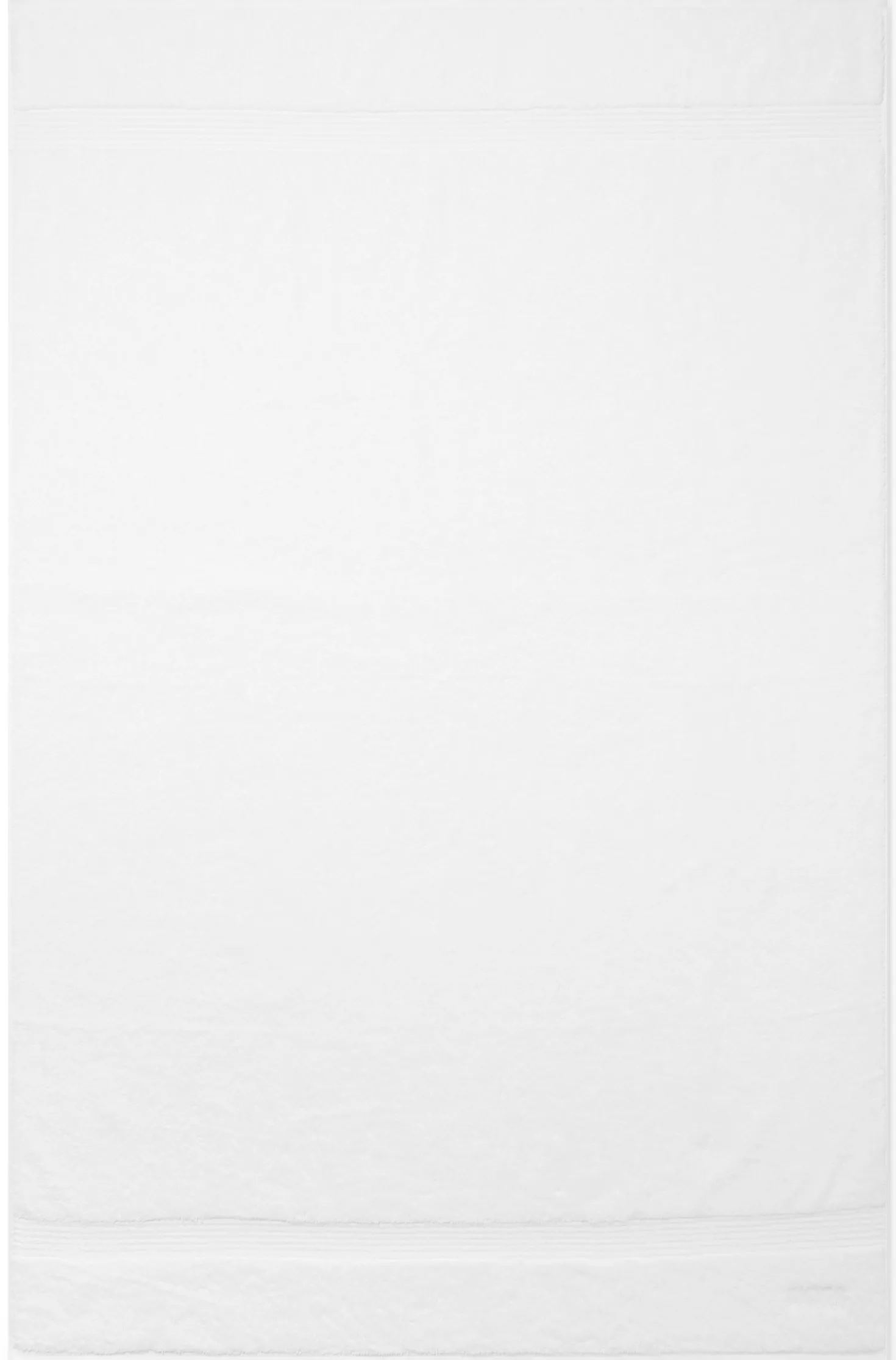 White cotton bath sheet with tonal embroidered logo