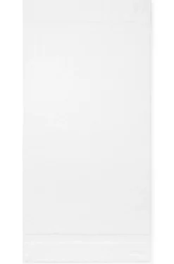 White cotton bath towel with embroidered logo