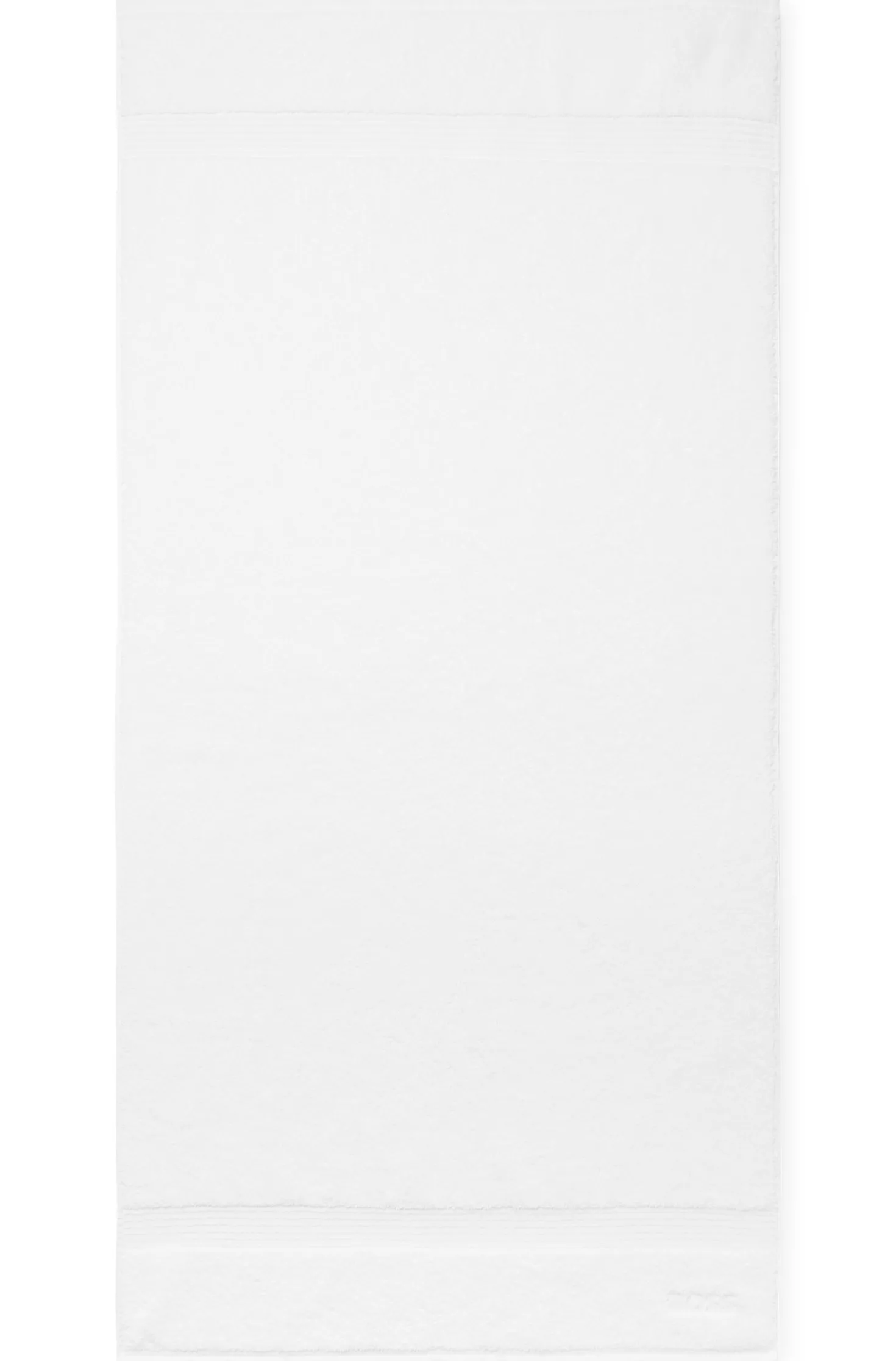 White cotton bath towel with embroidered logo