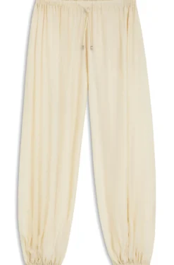 Wide-leg-fit trousers blended with modal