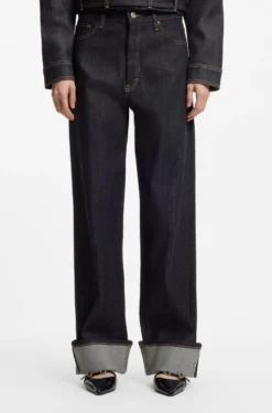 Wide-leg jeans in Japanese selvedge denim