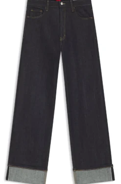 Wide-leg jeans in Japanese selvedge denim
