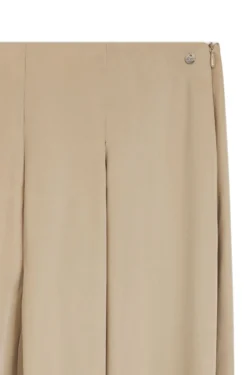 Wide-leg regular-fit trousers with box pleats