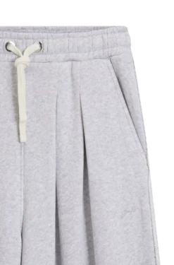 Wide-leg tracksuit bottoms in a cotton blend