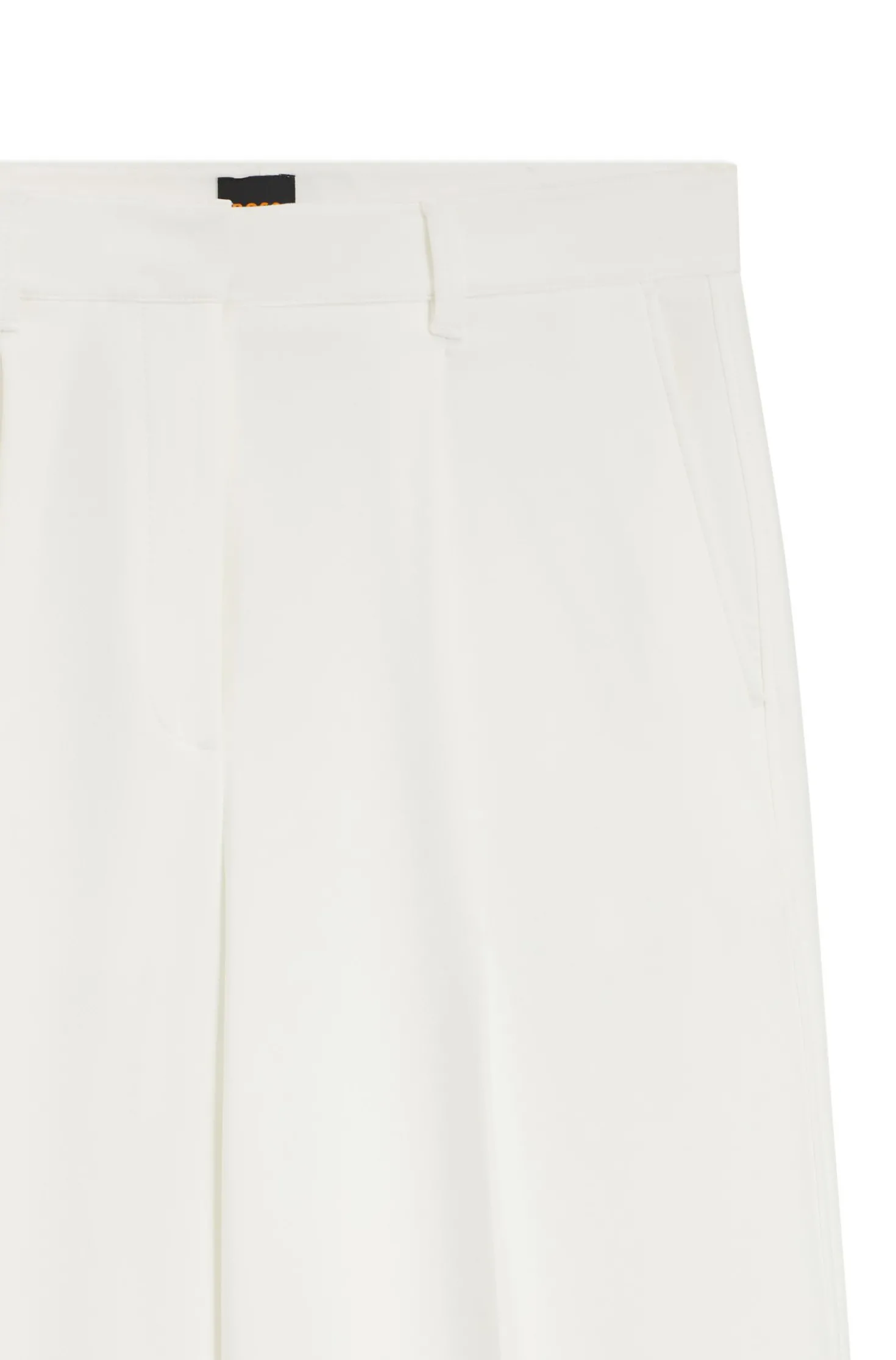 Wide-leg trousers in stretch fabric