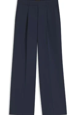 Wide-leg trousers in stretch fabric