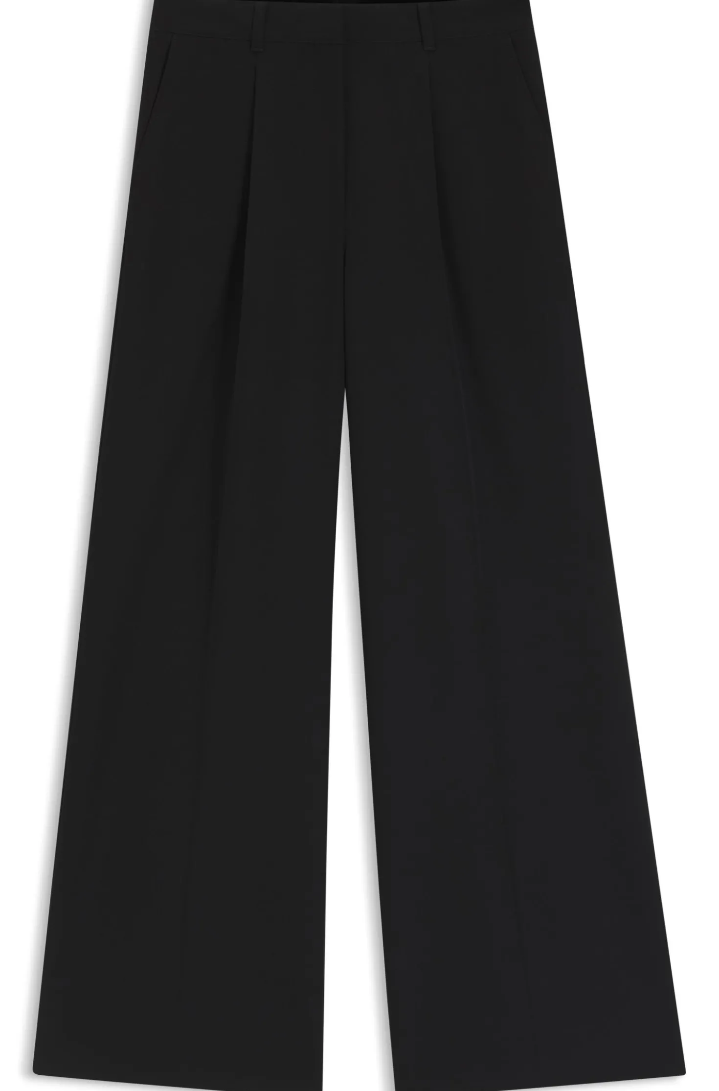 Wide-leg trousers in stretch fabric