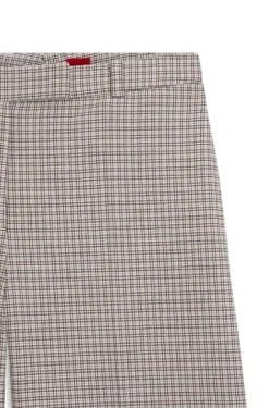 Wide-leg trousers with micro check