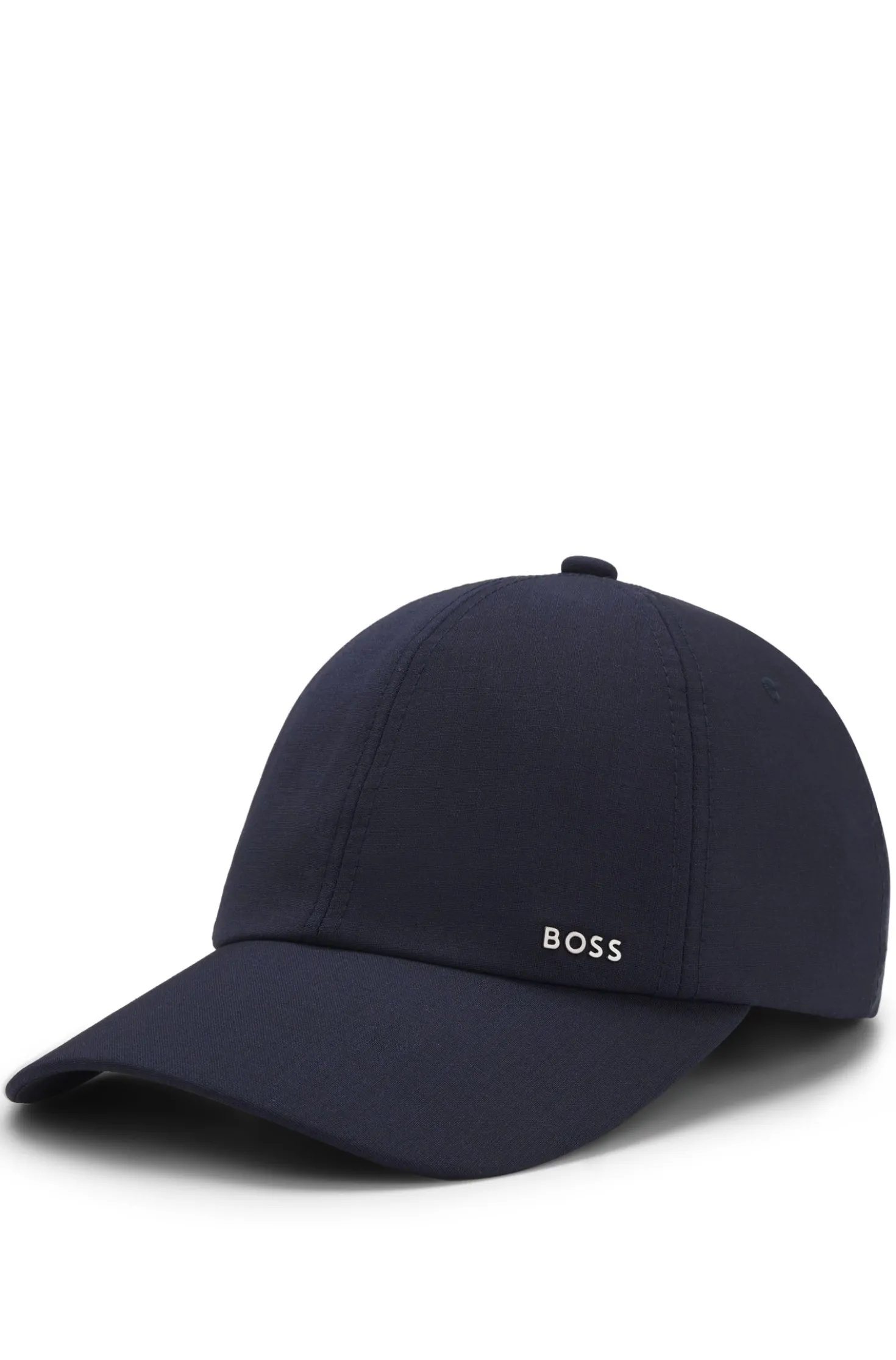 Wool-blend cap with logo lettering