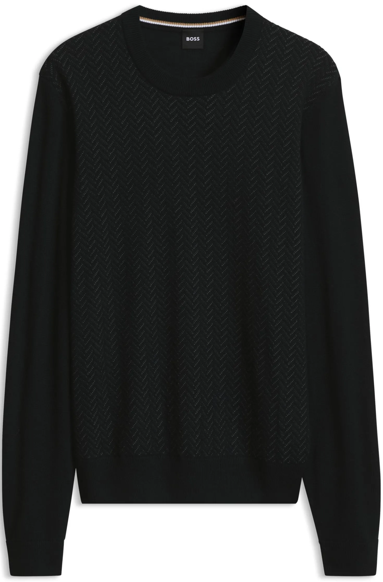Wool-blend sweater with a textured front
