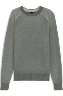 Wool-blend sweater with ribbed knit