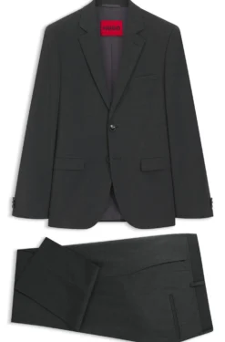Wool-blend two-piece extra-slim-fit suit
