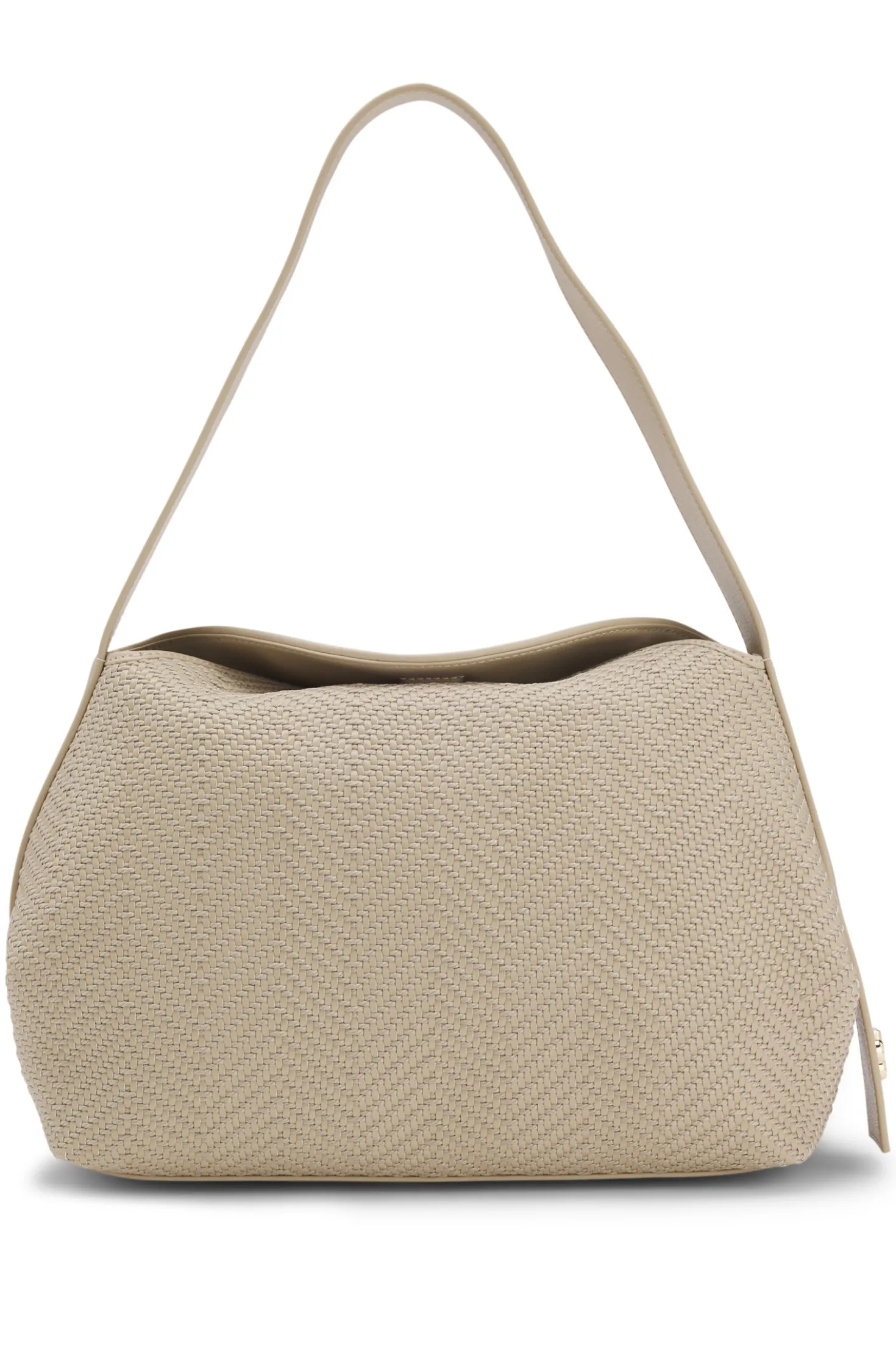 Woven shoulder bag with Double B monogram