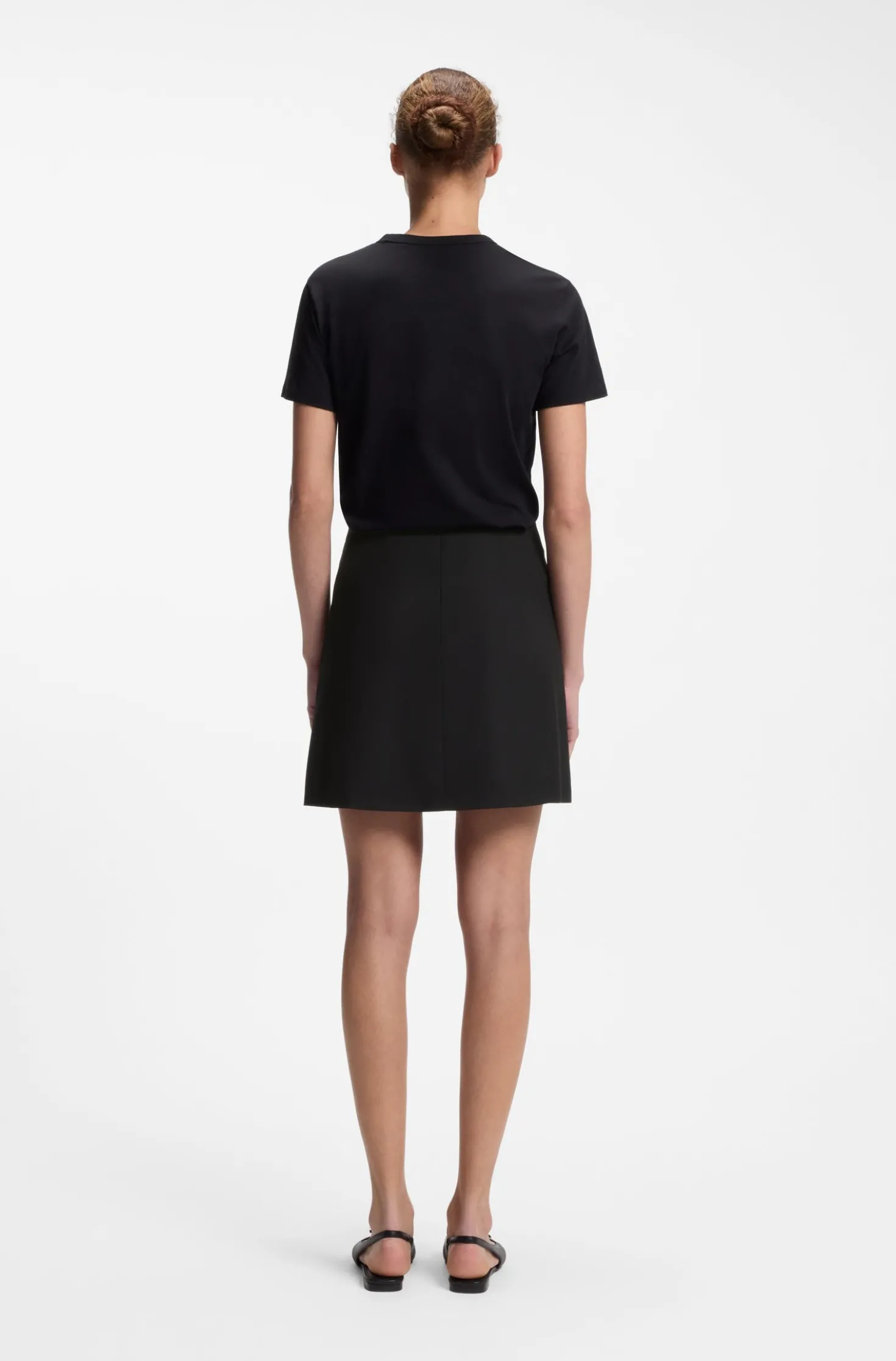 Wrap mini skirt with metal carabiner