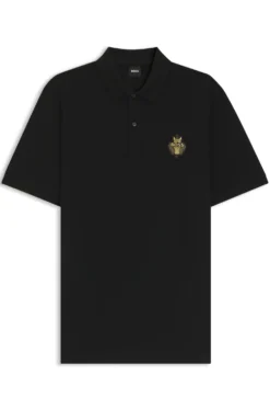 Year of the Horse Cotton-piqué polo shirt with logo artwork