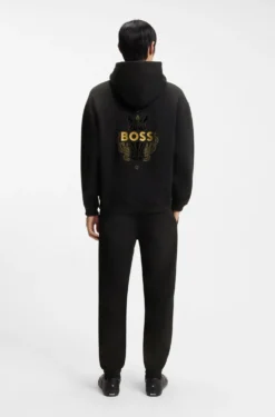 Year of the Horse Cotton-terry hoodie with logo artwork
