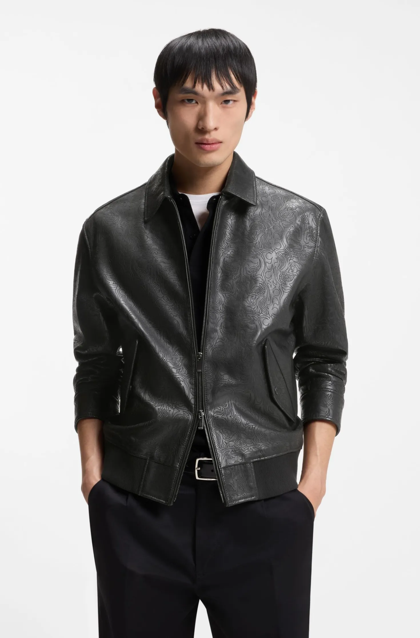 Year of the Horse Leather jacket with lasered artwork