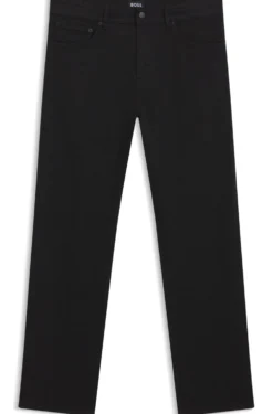 Year of the Horse Tapered-fit jeans in laser-patterned black denim