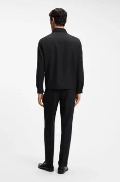 Zip-up jacket in virgin wool