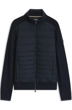 Zip-up jacket with padded front